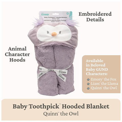 GUND Baby Lil’ Luvs Hooded Blanket, Quinn Owl, Ultra Soft Plush Security Blanket for Babies and Newborns