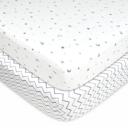American Baby Company 2 Pack Printed 100% Cotton J