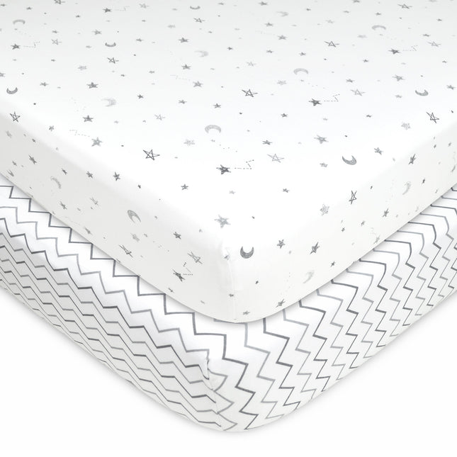 American Baby Company 2 Pack Printed 100% Cotton J