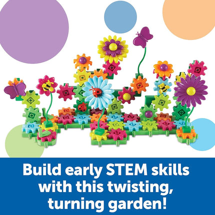 Learning Resources Gears! Gears! Gears! Build & Bloom Flower Garden, Gears & Construction Toy, STEM Toys, Gears for Kids