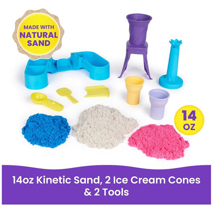 Kinetic Sand Soft Serve Station, Moldable Play Sand Sensory Toys, Ages 5+