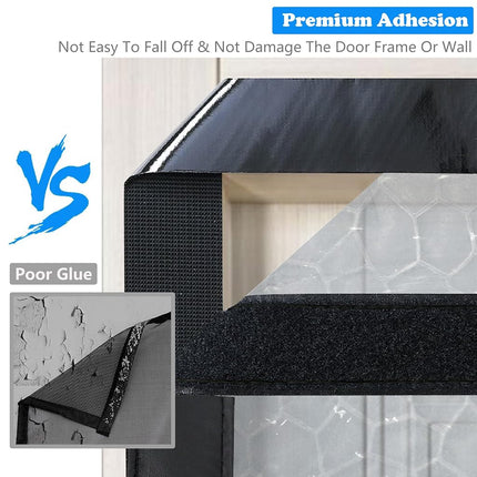 RELIANCER Magnetic Thermal Insulated Door Curtain,Waterproof EVA Door Cover,Fit Doors Size Up to 72"x82",Temperature Protection Insulated Doorway Curtain Partition,Patio Self-Closing Doors Net Screen