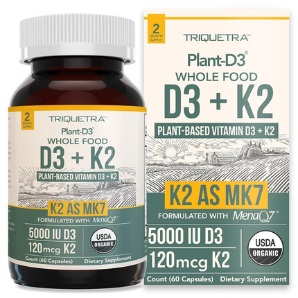 Triquetra Health Organic Plant D3 + K2 | 5000 iu D