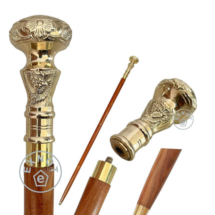EXNOT Vintage Brass Handle Victorian Telescope Fol