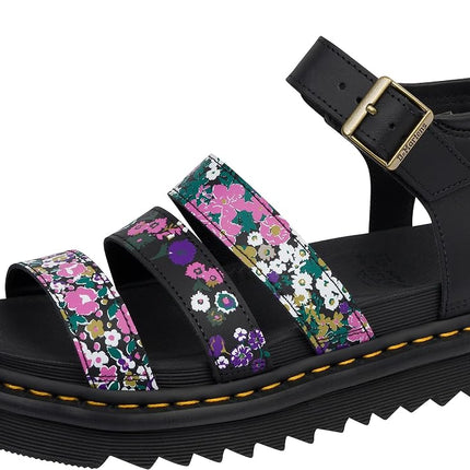 Dr. Martens Women's Blaire Sandal, Black Hydro Print, 9
