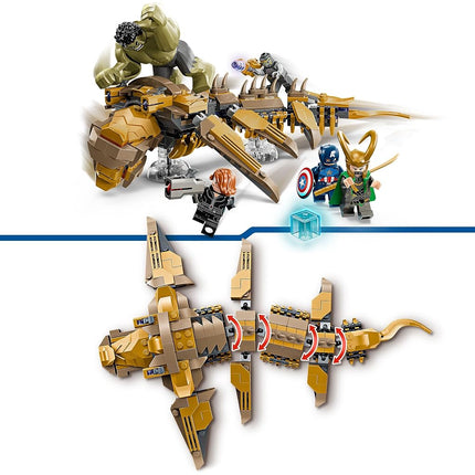 LEGO Marvel The Avengers vs. The Leviathan, Buildable Kids’ Toy, Hulk Figure plus Captain America, Loki, Black Widow and Chitauri Minifigures, for Boys and Girls Aged 7 and Over 76290