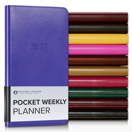 Gallery Leather Pocket Weekly Monthly Planner 2027