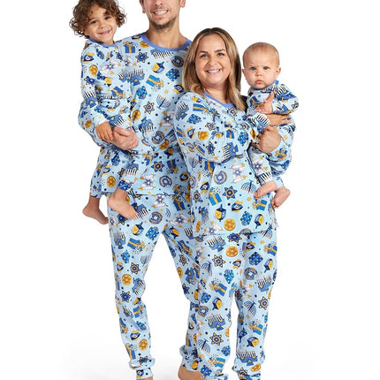 The Children's Place Baby Girls Family Matching Christmas Holiday Sets, Snug Fit 100% Cotton, Pajama Set, Hanukkah, 8 US