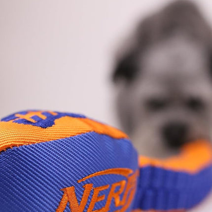 Nerf Dog Vortex Chain Tug Dog Toy with Squeaker Football Head, Lightweight, Durable, Water Resistant, 30 Inches, For Medium to Extra-Large Breeds, Single Unit (3474)