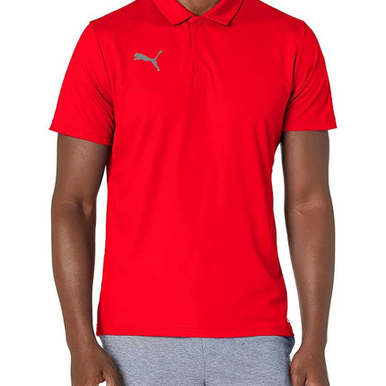 Puma Men's TeamLIGA Sideline Polo, Red/White, XL