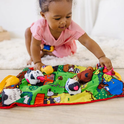 Melissa & Doug Take-Along Farm Play Mat Travel Toy for Babies 6 Months+