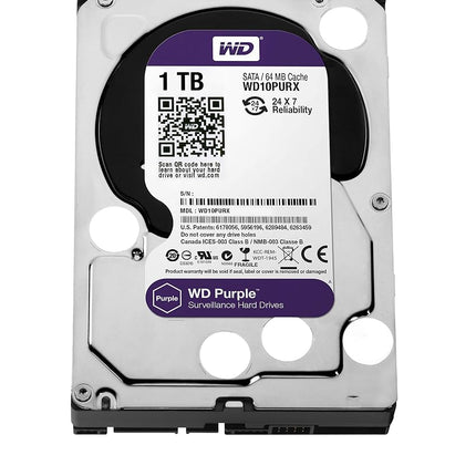 WD Purple 1TB Surveillance Hard Disk Drive - Intellipower SATA 6 Gb/s 64MB Cache 3.5 Inch