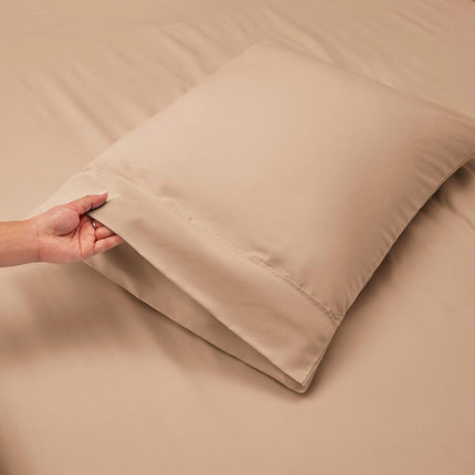 Nestl Twin Bed Sheet Set - Taupe - 3-Piece Extra Deep Pocket