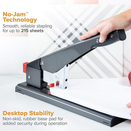 Bostitch Antimicrobial 215 Sheet Extra Heavy Duty Stapler, Black (00540)