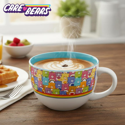 Silver Buffalo Care Bears Pattern Ceramic Soup Mug, 24 Ounces