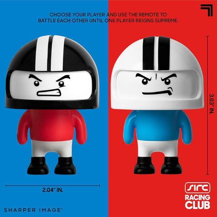 SHARPER Image Road Rage RC Speed Bumper Cars, Mini Remote Controlled Ejector Vehicles, 2 Player Head to Head Battle, Crash into Opponents, 2.4 GHz, Red and Blue, Ages 6 and Up