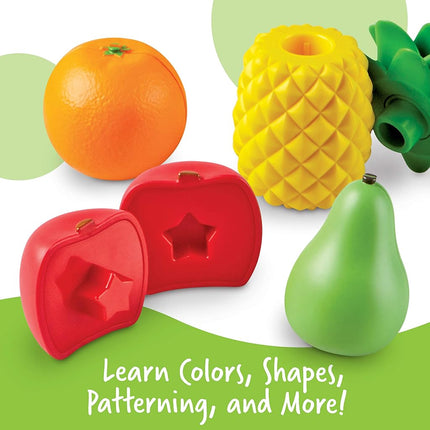 Learning Resources Snap-n-Learn Fruit Shapers, Fine Motor Toy for Toddlers, Ages 2+