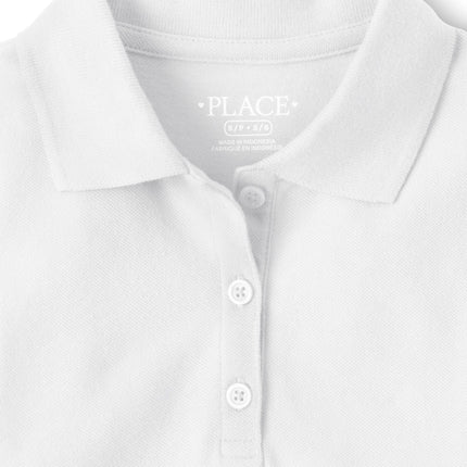 The Children's Place Girls' Multipack Short Sleeve Pique Polos, Yellow/Daybreak/White 3-Pack, Medium