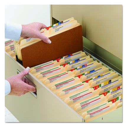 Smead File Pocket, Straight-Cut Tab, 1-3/4" Expansion, Letter Size, Redrope, 50 per Carton (73800)
