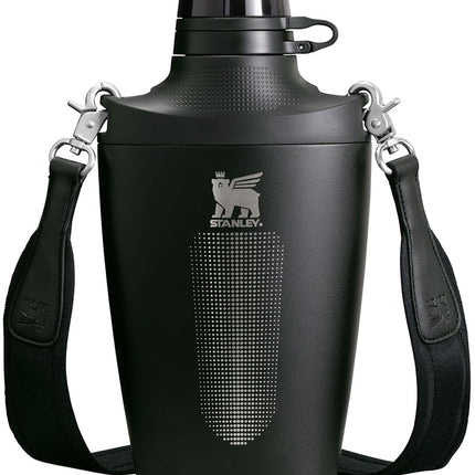 Gourde Stanley Cross | Bouteille de voyage 680 ml avec sangle Jacquard | Couvercle Tritan anti-fuite avec paille amovible | Acier inoxydable recyclé | Isolation sous vide à double paroi