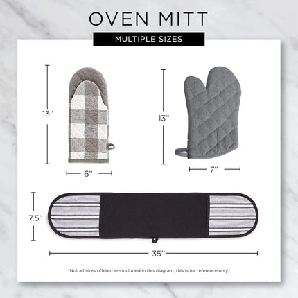 DII 100% Cotton Solid Chambray Kitchen Set, Oven Mitts, Rose, 2 Piece
