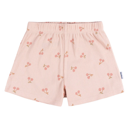 Gerber Conjunto de camiseta sin mangas y shorts para bebé, color rosa, 3T