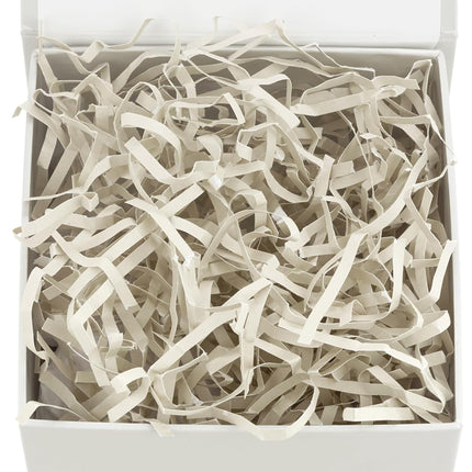 Hallmark Small Gift Box with Bow and Shredded Paper Fill (Cream White 4 inch Gift Box) for Weddings, Bridal Showers, Graduations, Birthdays, Bridesmaids Gifts, All Occasion
