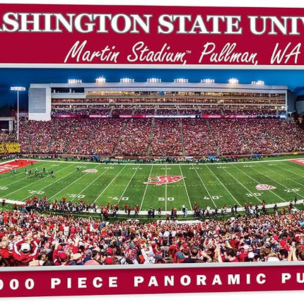 MasterPieces 91910 NCAA 1000 Washington State 1000pc Panoramic Puzzle, Team Color, Pieces-13" x 39"