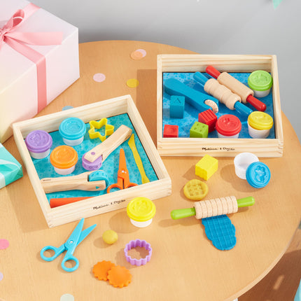 Set de actividades Melissa & Doug Clay Play con herramientas de escultura y 8 botes de plastilina