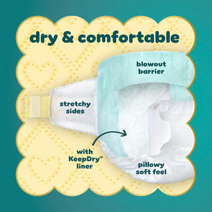 Pañales Talla 5, 104 unidades - Pañales desechables para bebé Pampers Swaddlers, Paquete Enorme