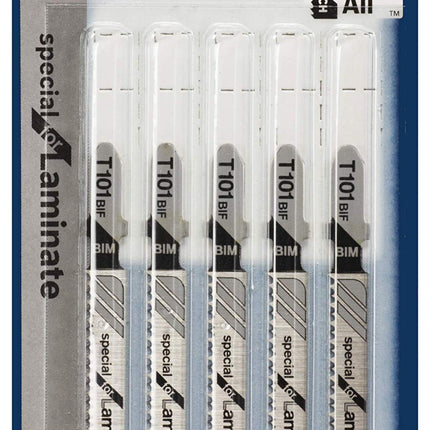 Bosch T101BIF 5-Piece 3-1/4 In. 14 TPI Special Laminate Cutting T-Shank Jig Saw Blades