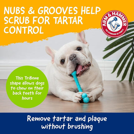 Arm & Hammer Ora-Play T-Bone Dental Chew Toy for Dogs Best Dog Chew Toy for Moderate Chewers Reduces Plaque & Tartar Buildup Without Brushing, Peanut Butter Flavor (Pack of 24)