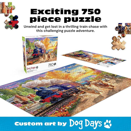 Buffalo Games - Angelo Bonito - La course du train - Puzzle de 750 pièces pour adultes - Un puzzle stimulant parfait pour les soirées jeux - Taille finale : 60,96 x 45,72 cm