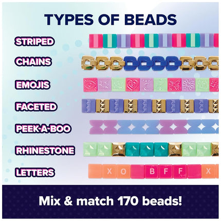 Cool MAKER, PopStyle 170 Beads Bracelet Set, Make & Remake 10 (Packaging May Vary), Kids Toys for Girls