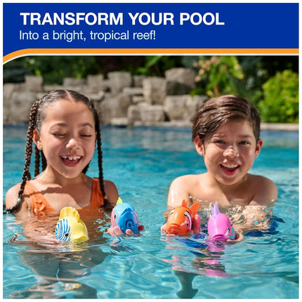 SwimWays Rainbow Reef Fish Toy, Kids Swimming Accessories & Water Toys, Learn to Swim Pool Toys for Kids Ages 5 & Up, Batteries Included, Swim Shady