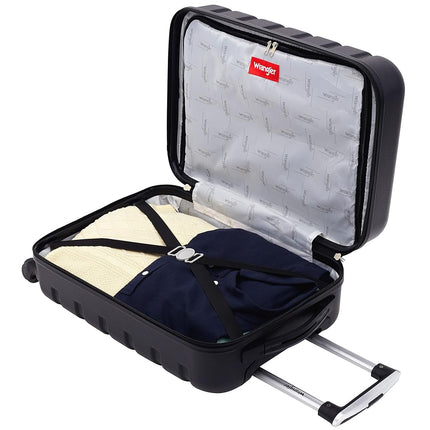 Wrangler Hardside Carry-on Spinner Luggage, Black, Carry-On 20-Inch, Hardside Carry-on Spinner Luggage