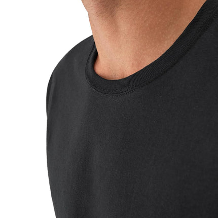 Hanes Men's Cotton, Moisture-Wicking Crew Tee Undershirts, Multi-Packs T-Shirt, Black-7 Pack, Medium (Pack of 7)
