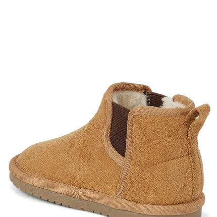 Gymboree - Botas de invierno de moda ligeras y cálidas para niños y niños pequeños, color tostado, 10 US Wide Toddler
