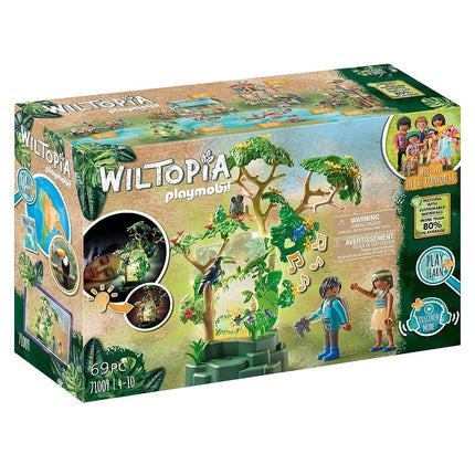 Playmobil Wiltopia 71009 Rainforest Nightlight with Toy Animals, Light and Sound, Sustainable Toy for Children Ages 4+