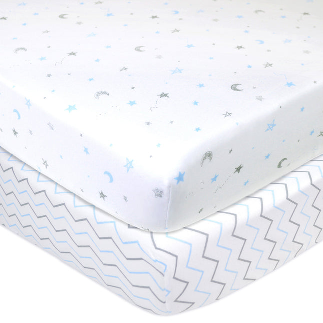 American Baby Company 2 Pack Printed 100% Cotton J