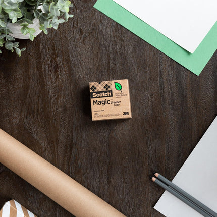 Scotch MMM81224P Magic Greener Tape 3/4"x900" 1" Core 24 Rolls/Pack