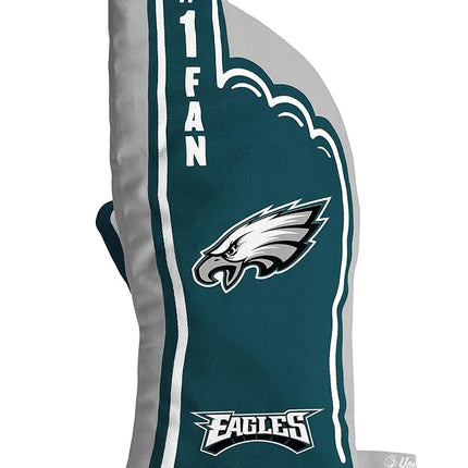 YouTheFan Philadelphia Eagles Team Logo Oven Mitt, 100% Cotton, 13.25" x 6.5" Hand, Team Color