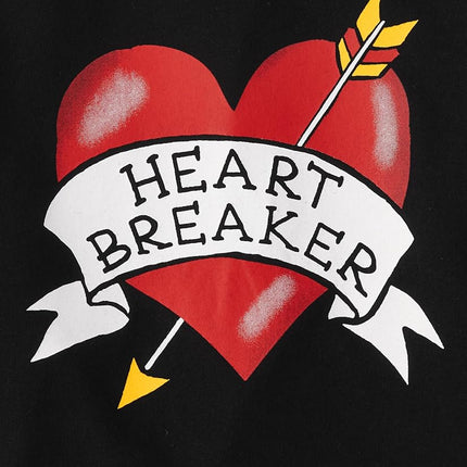 Camiseta gráfica estampada de manga corta The Children's Place para bebés y niños pequeños, rompecorazones de San Valentín, 5T