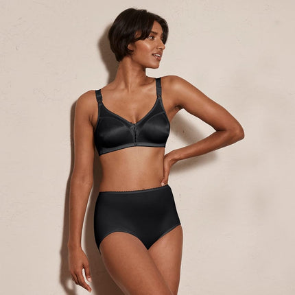 Maidenform DF3820 Women's Double Support Wire-Free Bra, Black (Noir Xbk), 38C (Manufacturer Size: 85C)