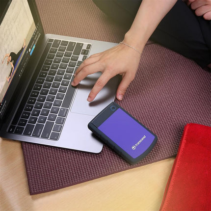 Transcend StoreJet 25H3 2TB Rugged Portable Hard Drive, Shock Resistant USB 3.1 Gen 1, Purple -TS2TSJ25H3P