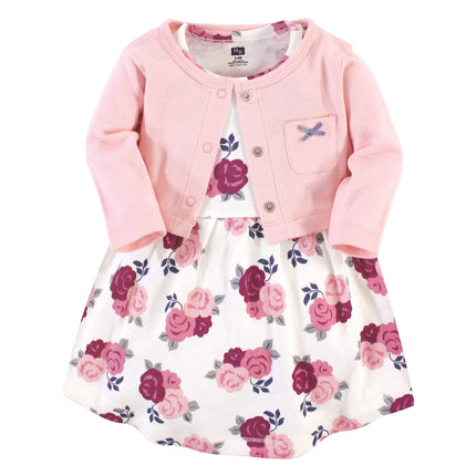 Hudson Baby Baby Girls' Cotton Dress and Cardigan 