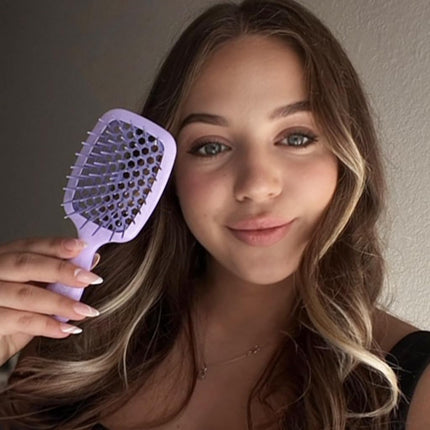 FHI HEAT UNbrush and UNbrush MINI Wet & Dry Vented Detangling Hair Brush, Lilac Light Purple