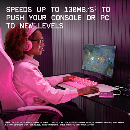 WD_BLACK P10 4TB Game Drive, Portable External Hard Drive for On-The-Go Access to Your Game Library, Works with Playstation, Xbox, PC, Save up to 150 games, Includes One Month Discord NITRO offer-PINK