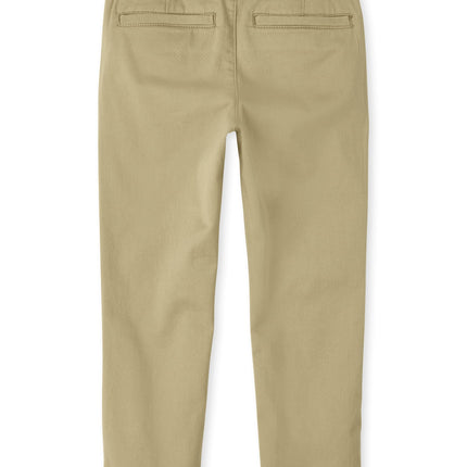 The Children's Place Boys' Single Stretch Skinny Chino Pants, Flax Single, 12 Slim