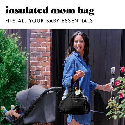 Sac à déjeuner à cordon Fit & Fresh Cromwell pour femmes, ensemble complet de déjeuner avec 2 contenants, résistant aux taches, étanche, essentiel pour la rentrée scolaire, boîte à lunch pour enseignant, noir